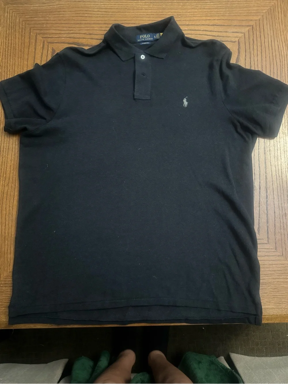 Ralph Lauren Black Polo Shirt with Contrast Pony